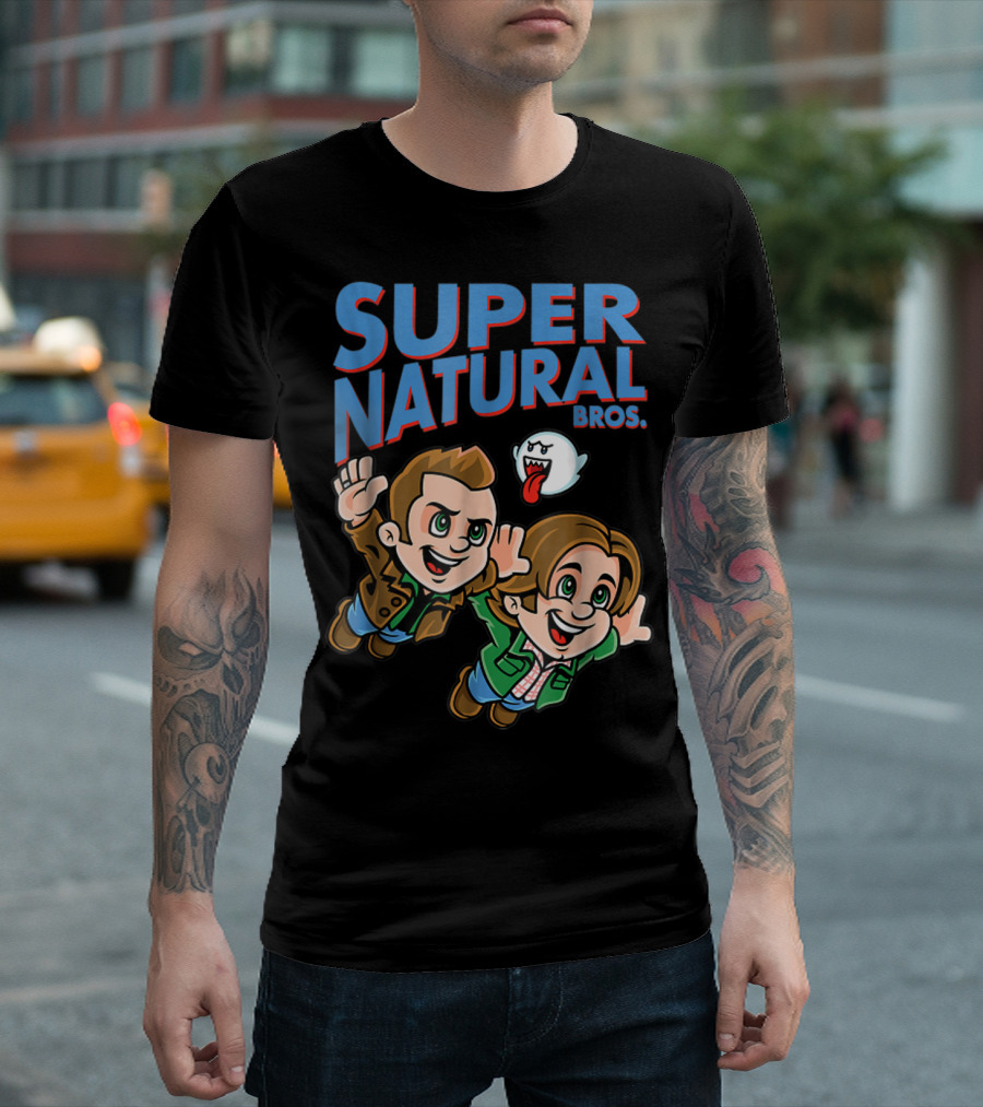 Supernatural Bros Funny Mashup With Ghost Character T-Shirt