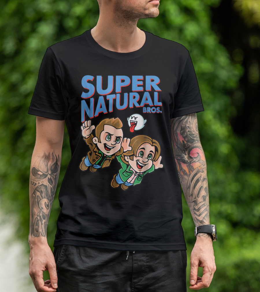 Supernatural Bros Funny Mashup With Ghost Character T-Shirt