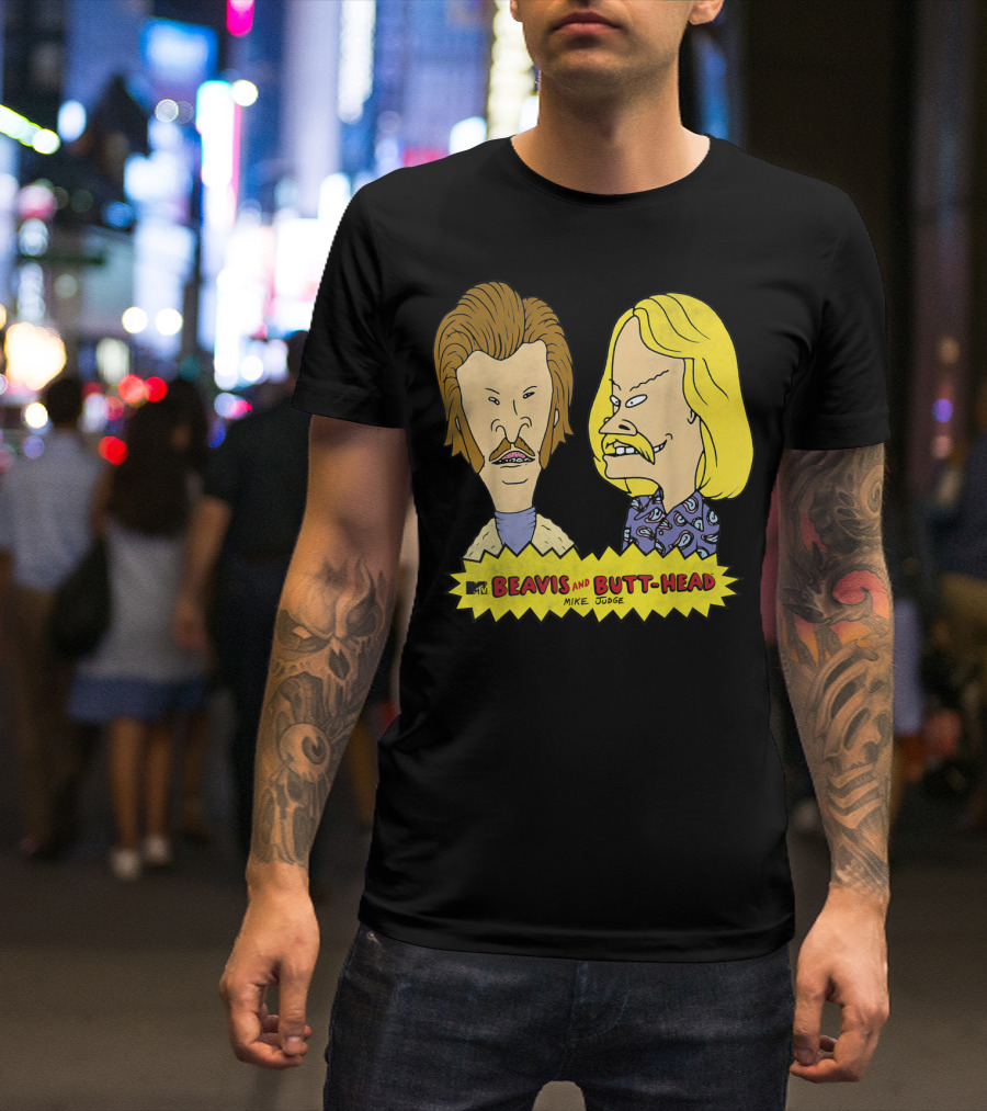 MTV Beavis And Butt-Head Seventies Mustaches Retro Look By Mike Judge T-Shirt