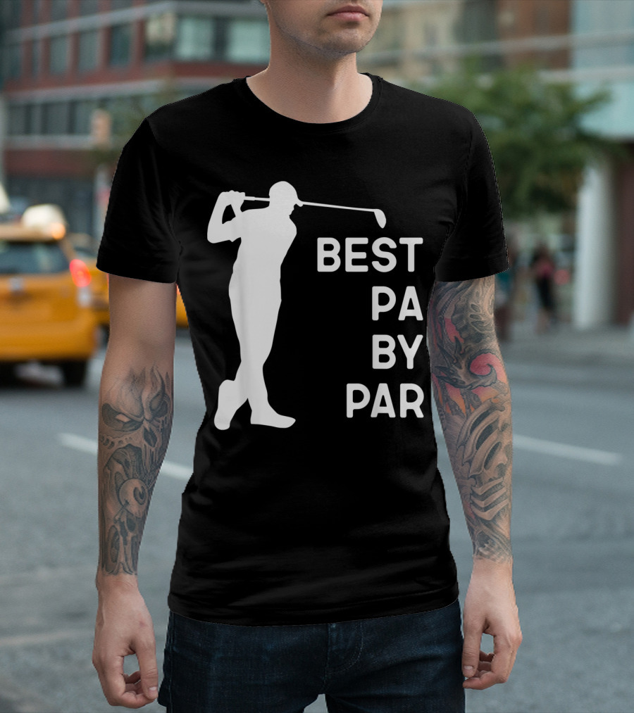 Best Pa By Par Golf Silhouette with Golfer Swing T-Shirt