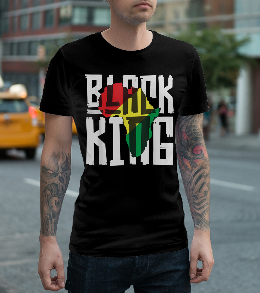 Black King Africa Tribal Men History Month T-Shirt