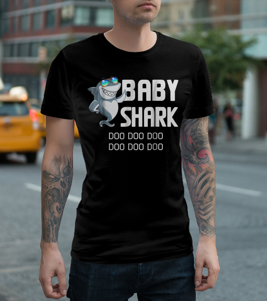 Baby Shark Doo Doo Doo Sunglasses Cool Fun T-Shirt