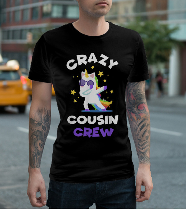 Crazy Cousin Crew Unicorn Dabbing Reunion T-Shirt