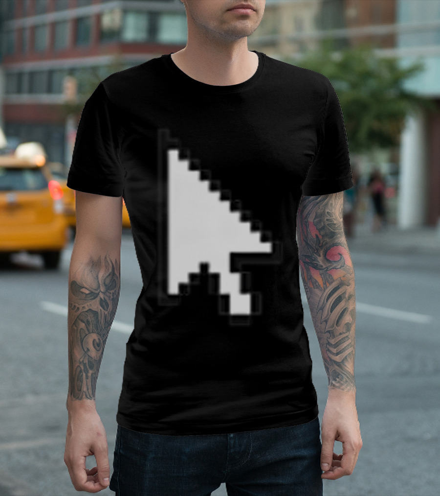 Pixelated White Arrow Cursor T-Shirt