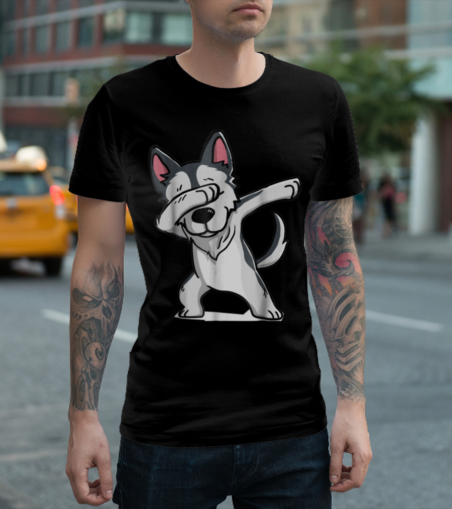 Cute Funny Dabbing Wolf Dab T-Shirt