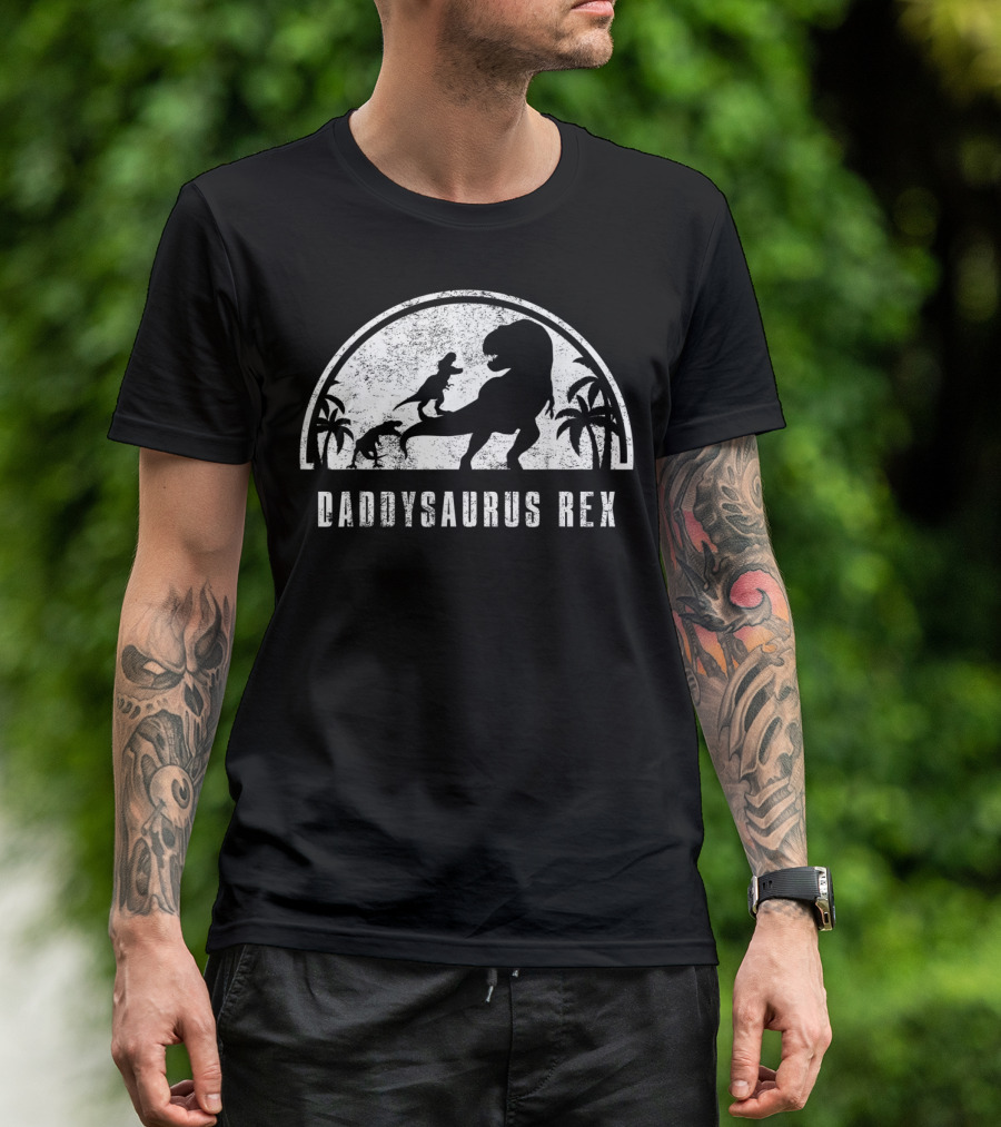 Daddysaurus Rex Dinosaur Family T-Shirt