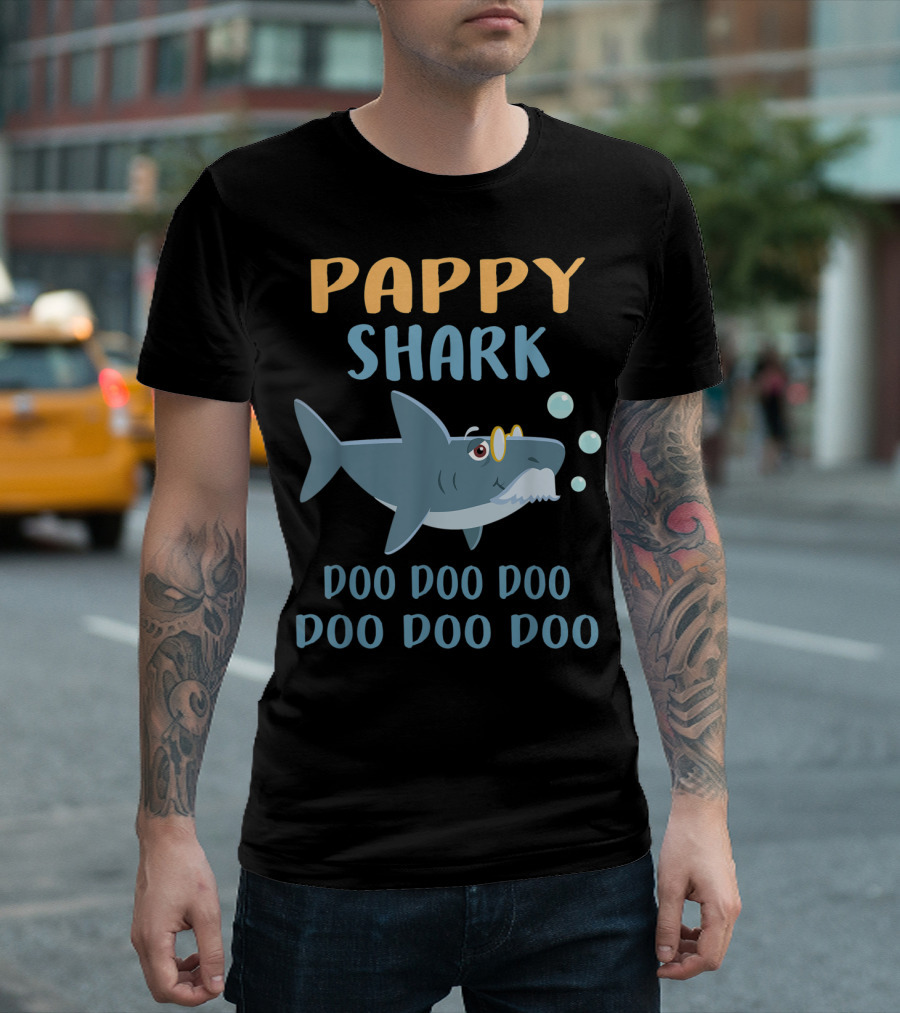 Pappy Shark Father's Day Doo Doo Doo Funny T-Shirt