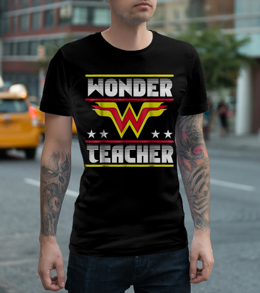 Wonder Teacher Stars W T-Shirt