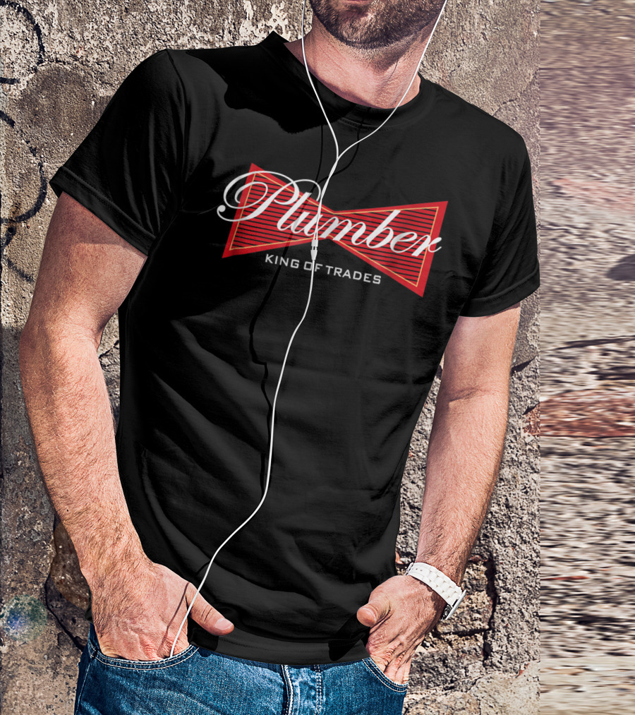 Plumber King Of Trades Red Bowtie T-Shirt