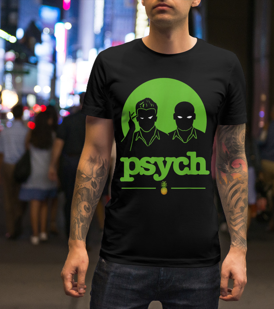 Psych Gus Shawn Spencer Funny Unique Pineapple T-Shirt