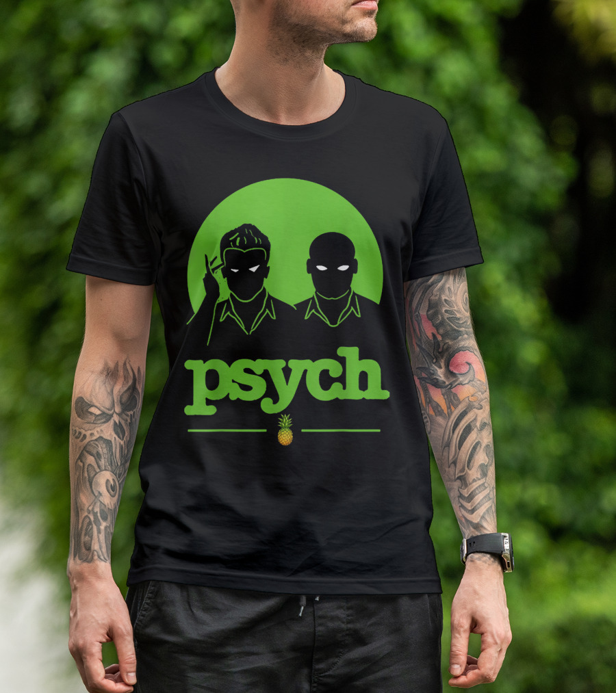 Psych Gus Shawn Spencer Funny Unique Pineapple T-Shirt