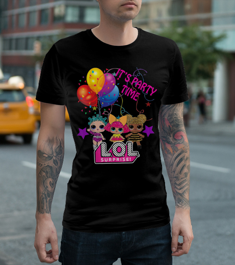 LOL Surprise It's Party Time Balloons And Characters T-Shirt