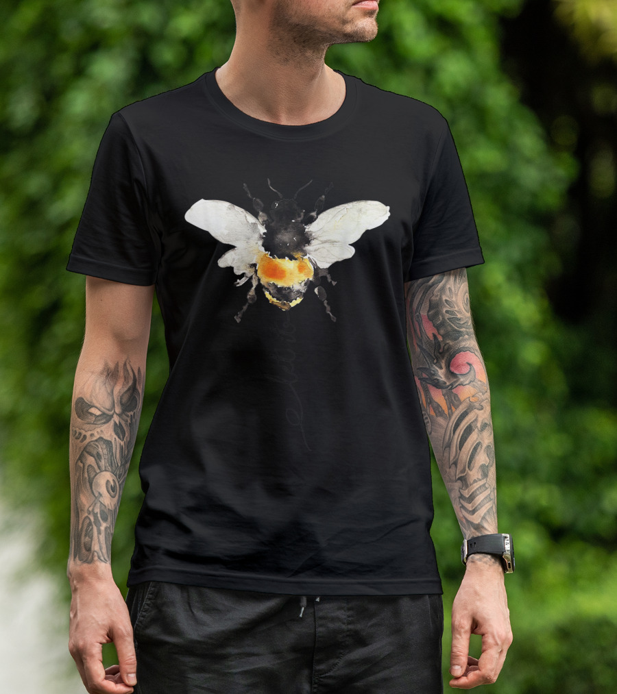 Let It Bee Watercolor Bee Art Ar Bee Kind T-Shirt