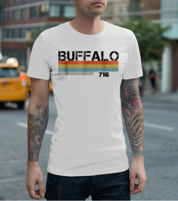 Buffalo 716 Vintage 1980s Striped T-Shirt