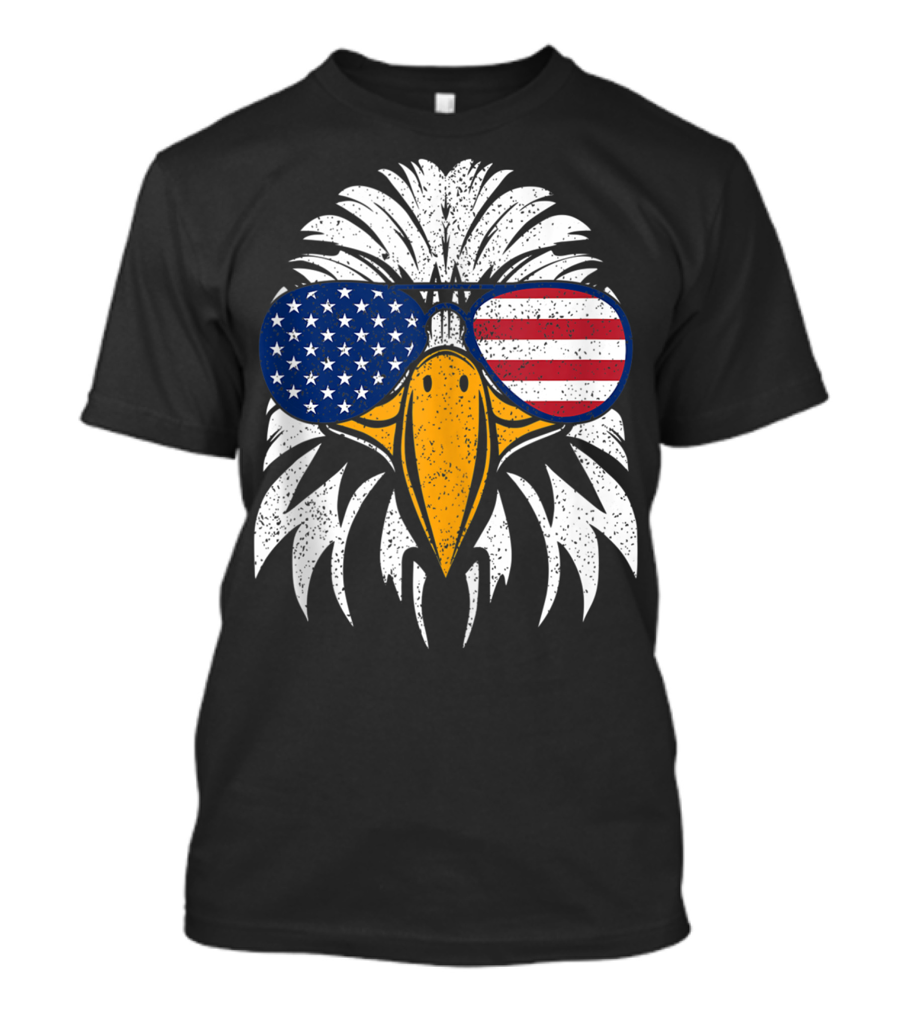 Bald Eagle With American Flag Sunglasses 4th Of July Patriotic T-Shirt
