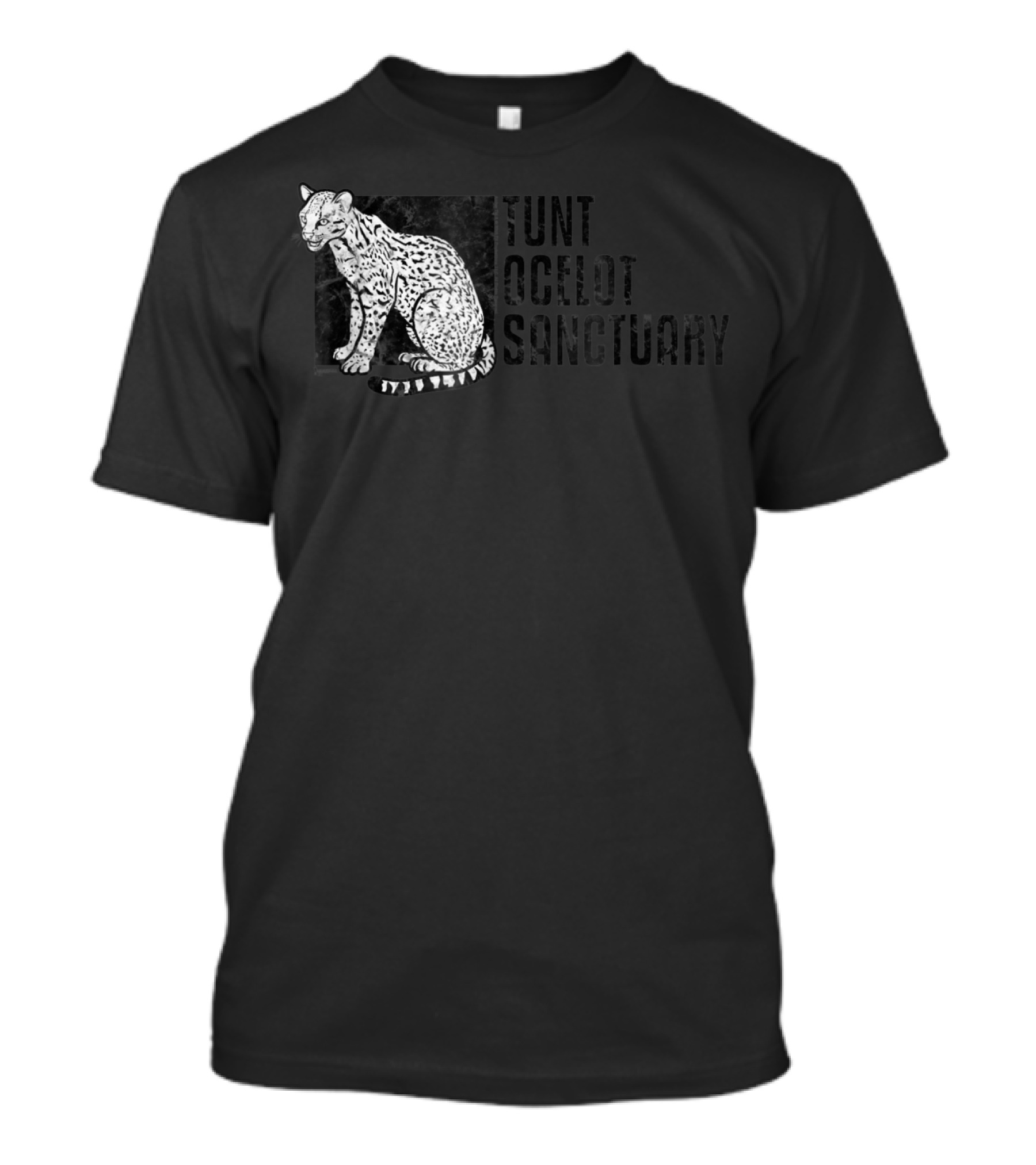 Archer Tunt Ocelot Sanctuary Spotted Cat T-Shirt