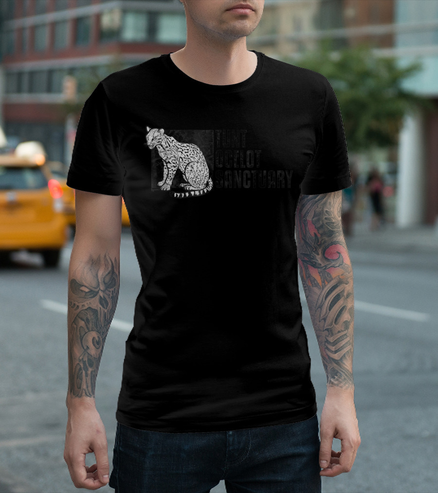 Archer Tunt Ocelot Sanctuary Spotted Cat T-Shirt