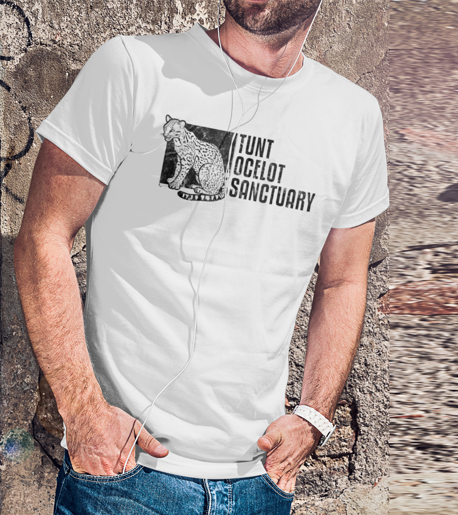 Archer Tunt Ocelot Sanctuary Spotted Cat T-Shirt