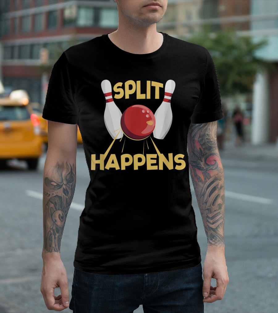 Split Happens Bowling Lovers And Players Pin T-Shirt