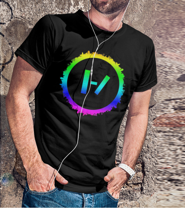 Twenty One Pilots Rainbow Cityscape Circle T-Shirt
