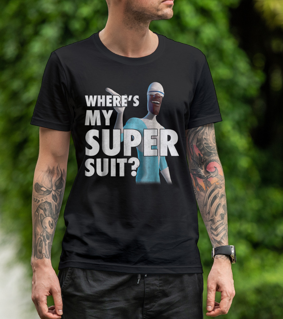 Disney Pixar Incredibles Frozone Where's My Super Suit? T-Shirt