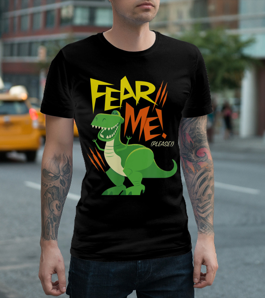 Disney Pixar Toy Story 4 Rex Fear Me Please Green Dinosaur Cartoon T-Shirt
