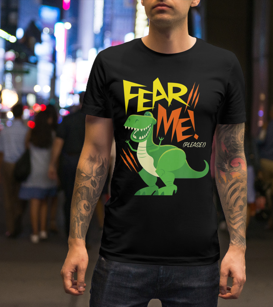 Disney Pixar Toy Story 4 Rex Fear Me Please Green Dinosaur Cartoon T-Shirt