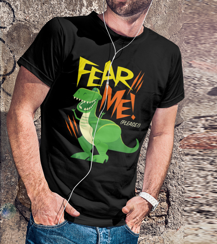 Disney Pixar Toy Story 4 Rex Fear Me Please Green Dinosaur Cartoon T-Shirt