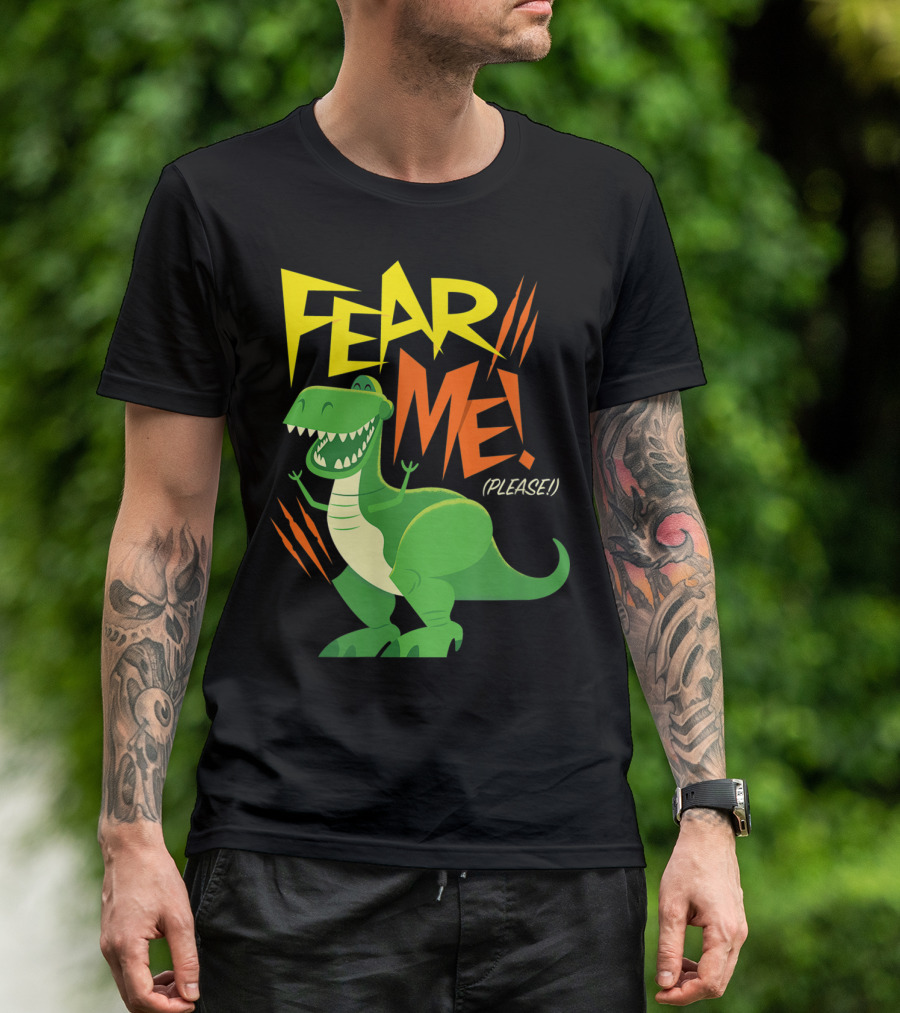Disney Pixar Toy Story 4 Rex Fear Me Please Green Dinosaur Cartoon T-Shirt
