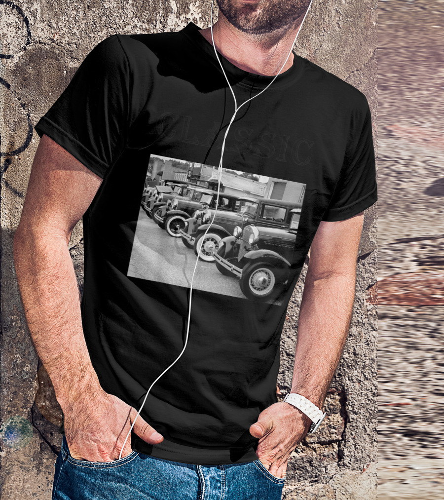Father's Day Antique Classic Car Lineup T-Shirt