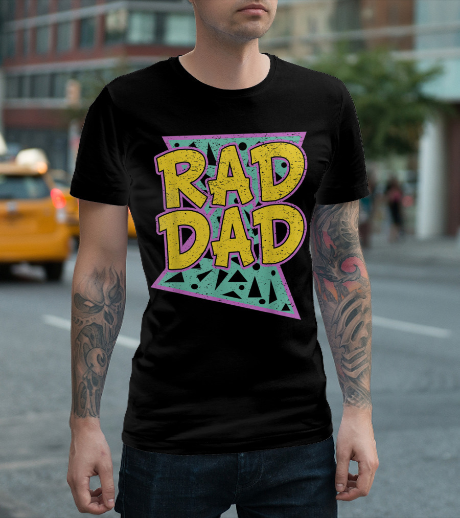 Rad Dad 80s Retro Style Father's Day T-Shirt