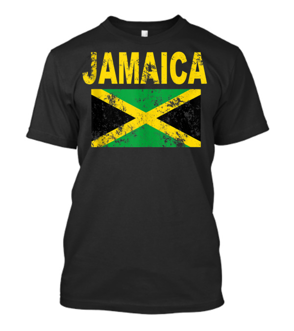Jamaica Distressed Flag Cool Jamaican Flags T-Shirt