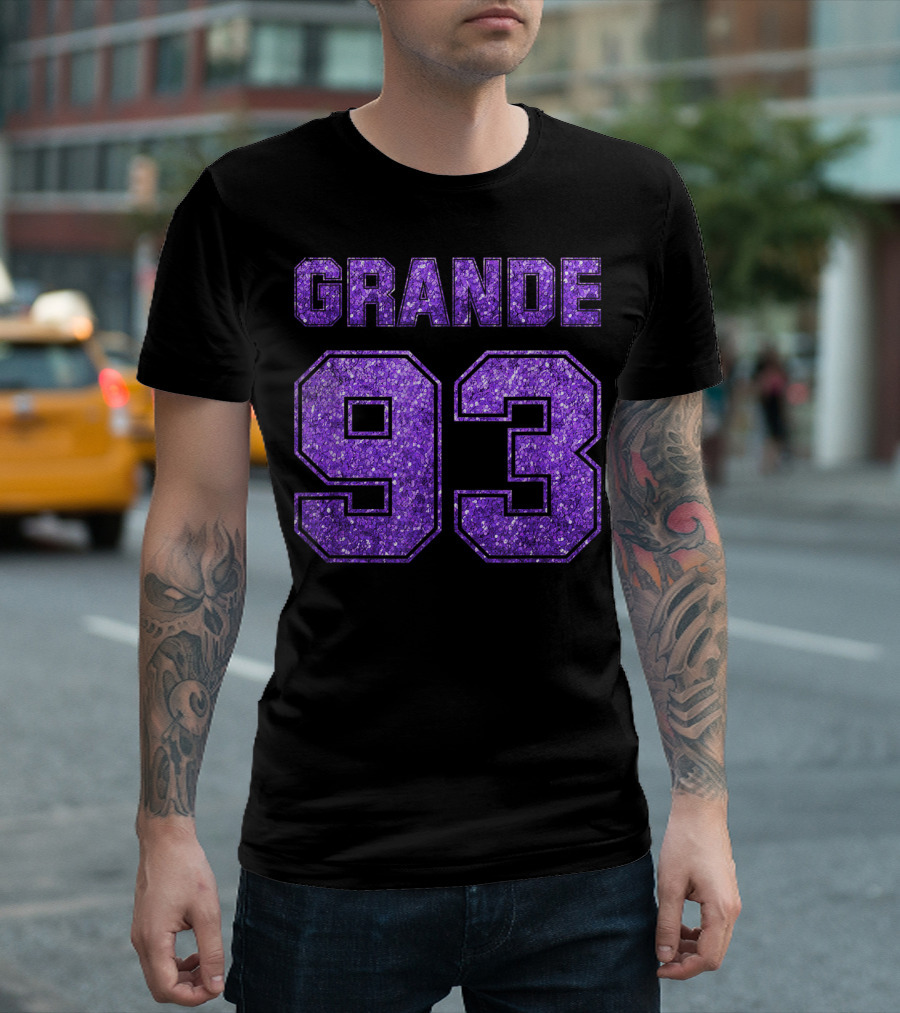 Grande 93 Purple Glitter Deluxe T-Shirt