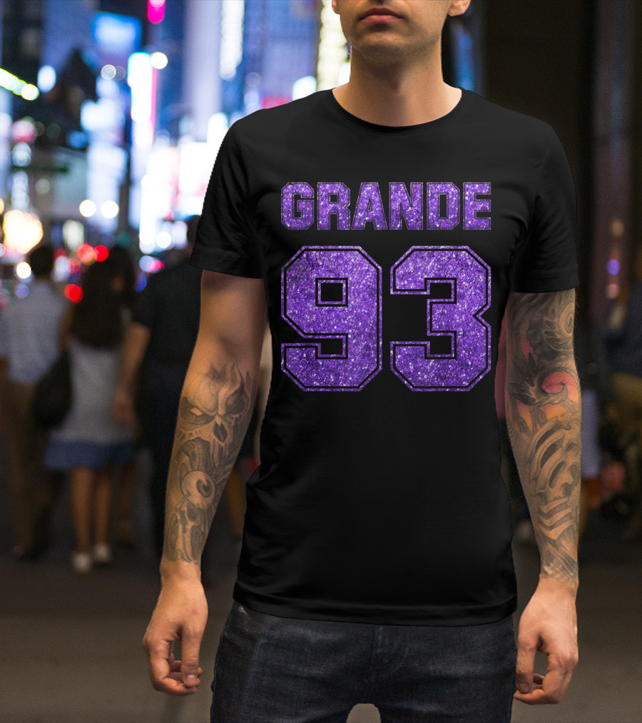 Grande 93 Purple Glitter Deluxe T-Shirt