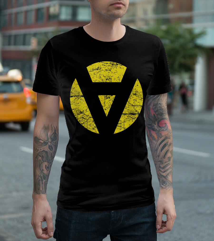 AnCap Libertarian Voluntarism Distressed Yellow T-Shirt