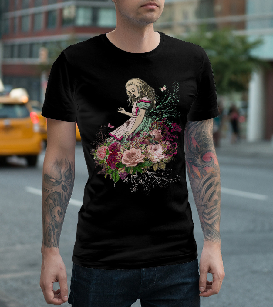 Alice in Wonderland Floral Bouquet T-Shirt