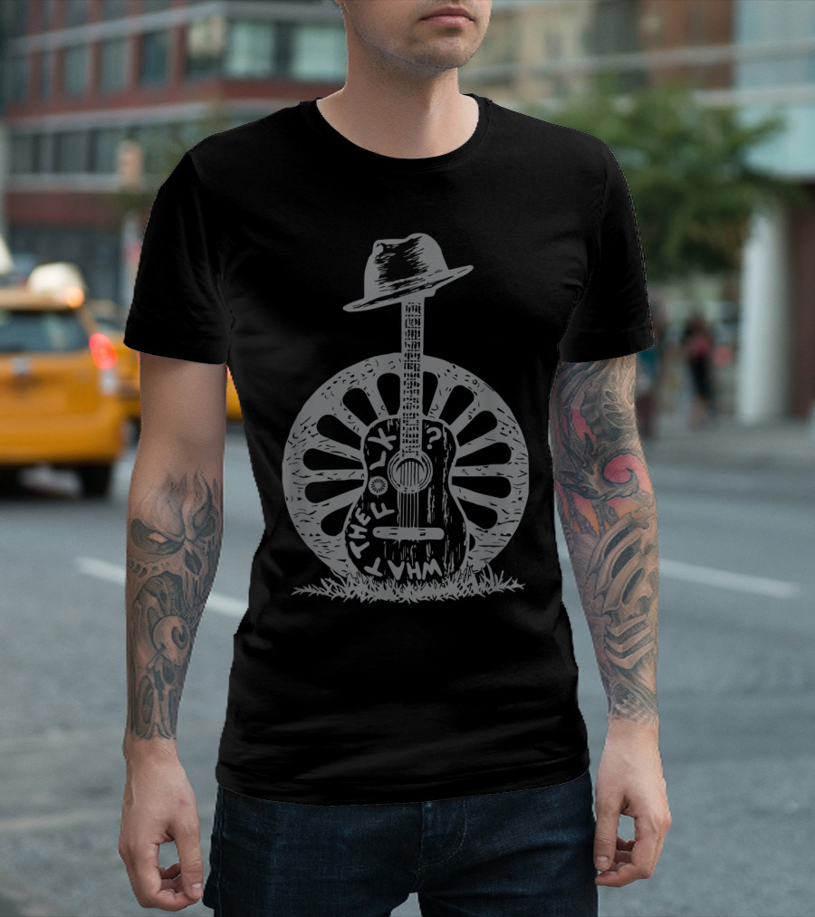 Todd Snider What the Folk Guitar Hat Wheel T-Shirt
