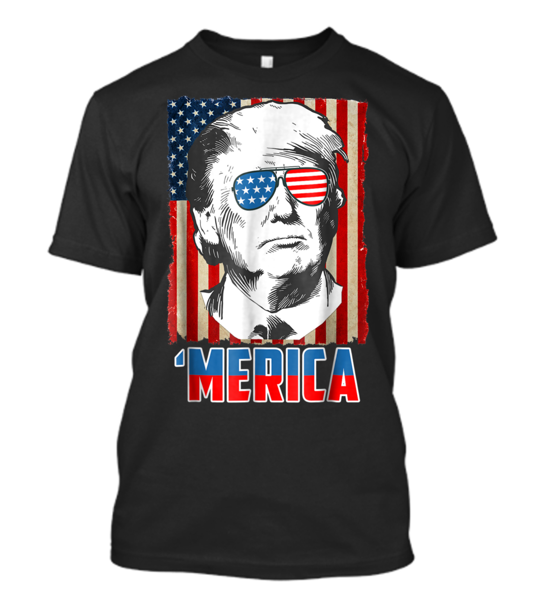 Donald Trump American Flag Sunglasses 'Merica T-Shirt
