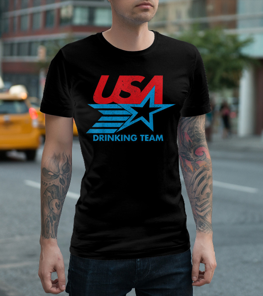 USA Drinking Team Funny Independence Day 4th of July T-Shirt