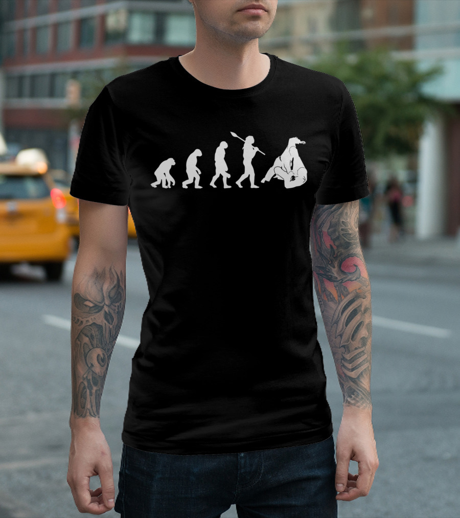Evolution Of Jiu Jitsu Grappling Martial Arts Comedy T-Shirt