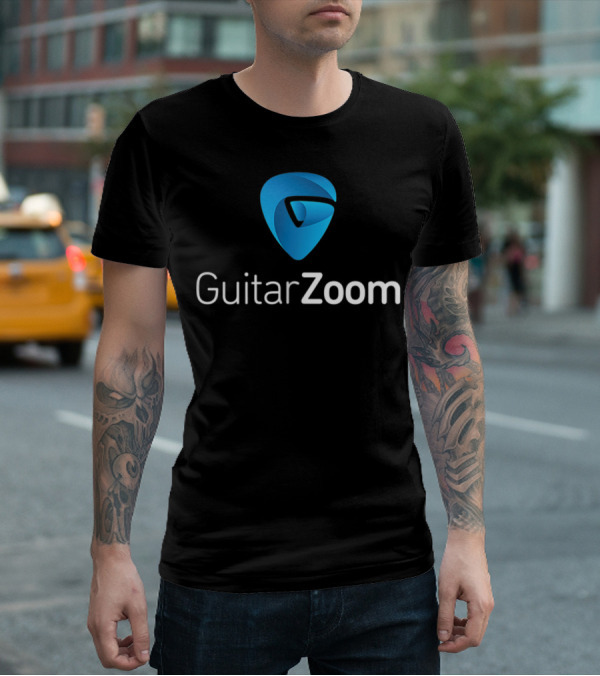 GuitarZoom Pick Pocket Guitar Players Emblem T-Shirt