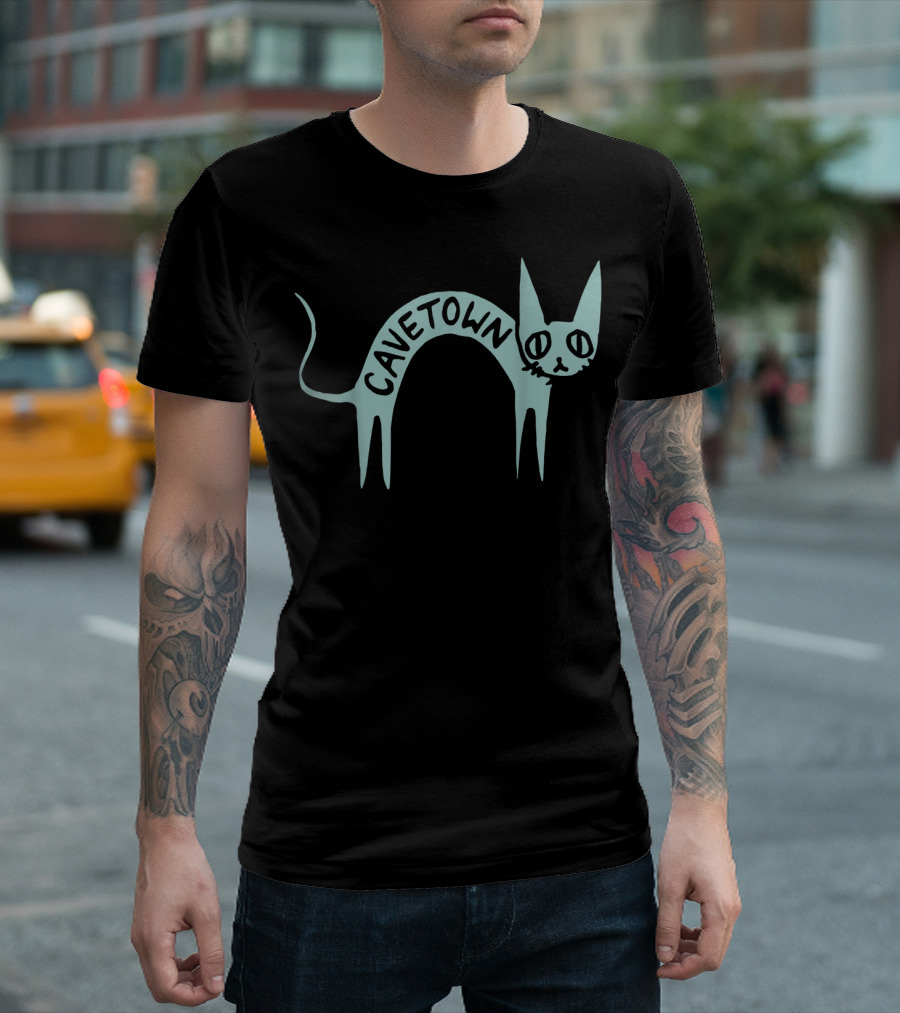 Cavetown Arched Fig Cat Drawing T-Shirt
