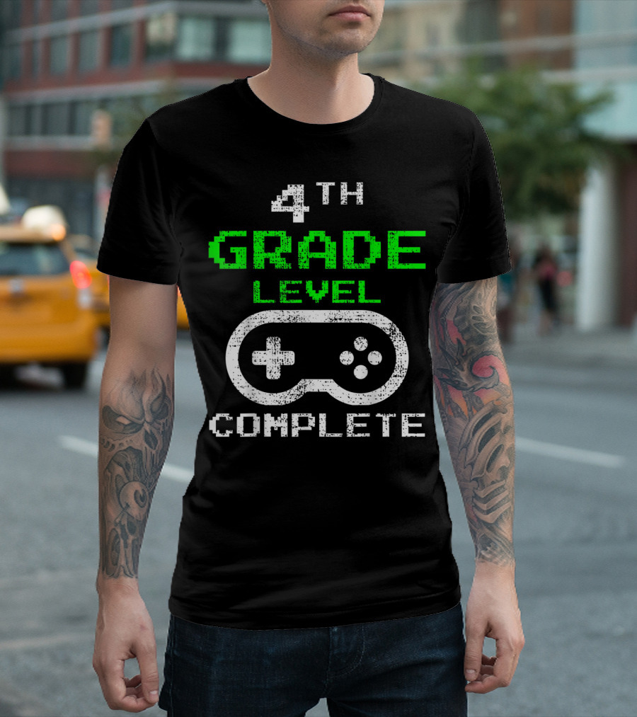 4Th Grade Level Complete Gamer Controller T-Shirt