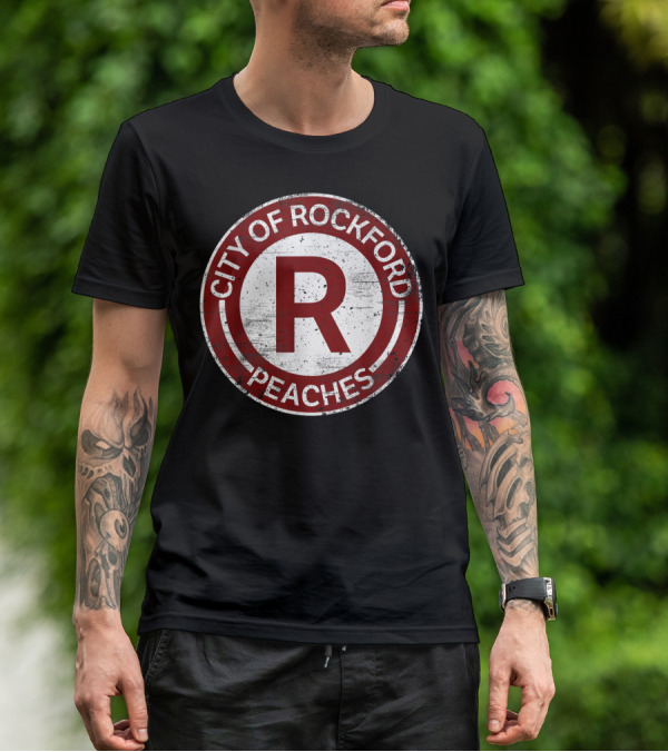 City Of Rockford Peaches Feminist Baseball T-Shirt