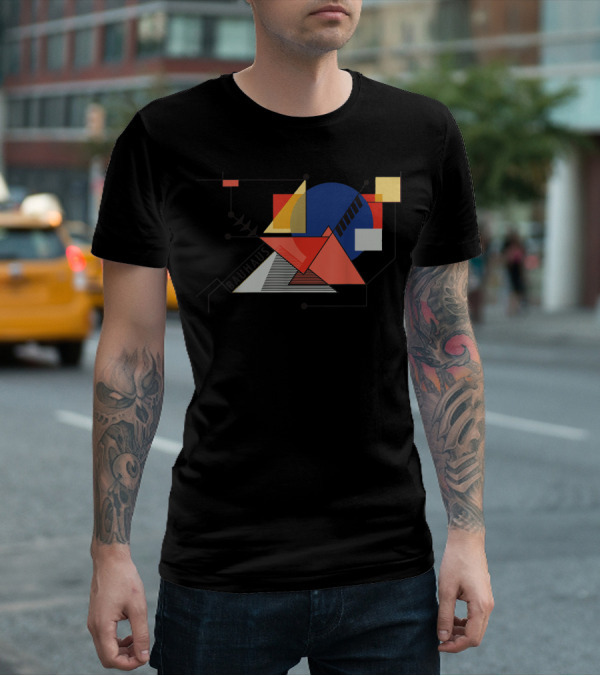 Bauhaus Movement Geometric Abstract 1919 Reproduction T-Shirt