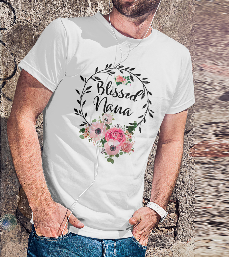 Blessed Nana Mother's Day Floral T-Shirt