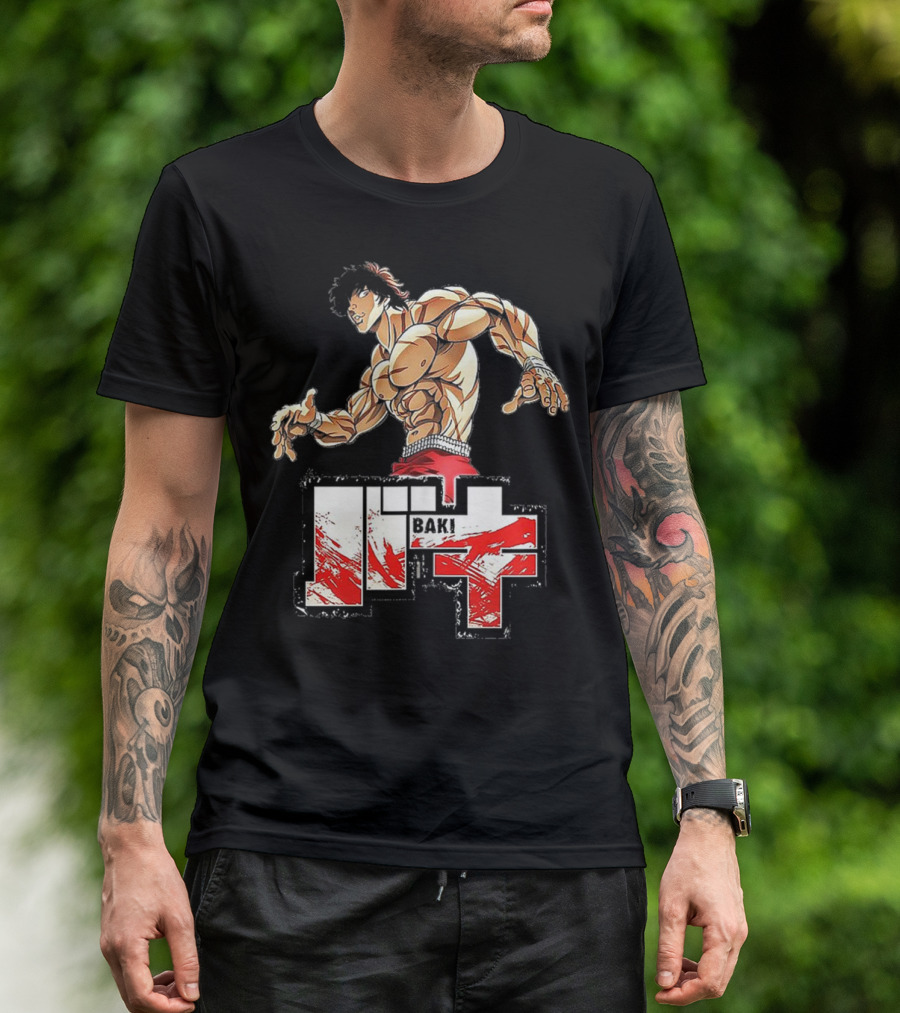 Baki Otaku Muscle Fighter Anime Character T-Shirt