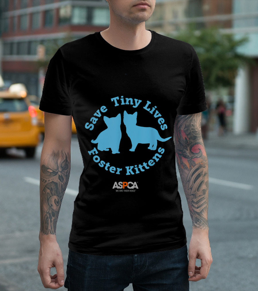 ASPCA Save Tiny Lives Foster Kittens Blue T-Shirt