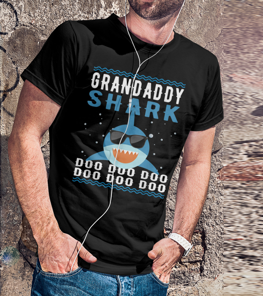 Grandaddy Shark Doo Doo Doo Sunglasses Funny Baby Mommy Kids Video T-Shirt