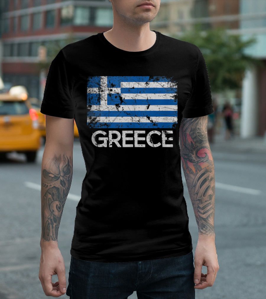 Greece Vintage Flag Greek Design Made In Greece T-Shirt